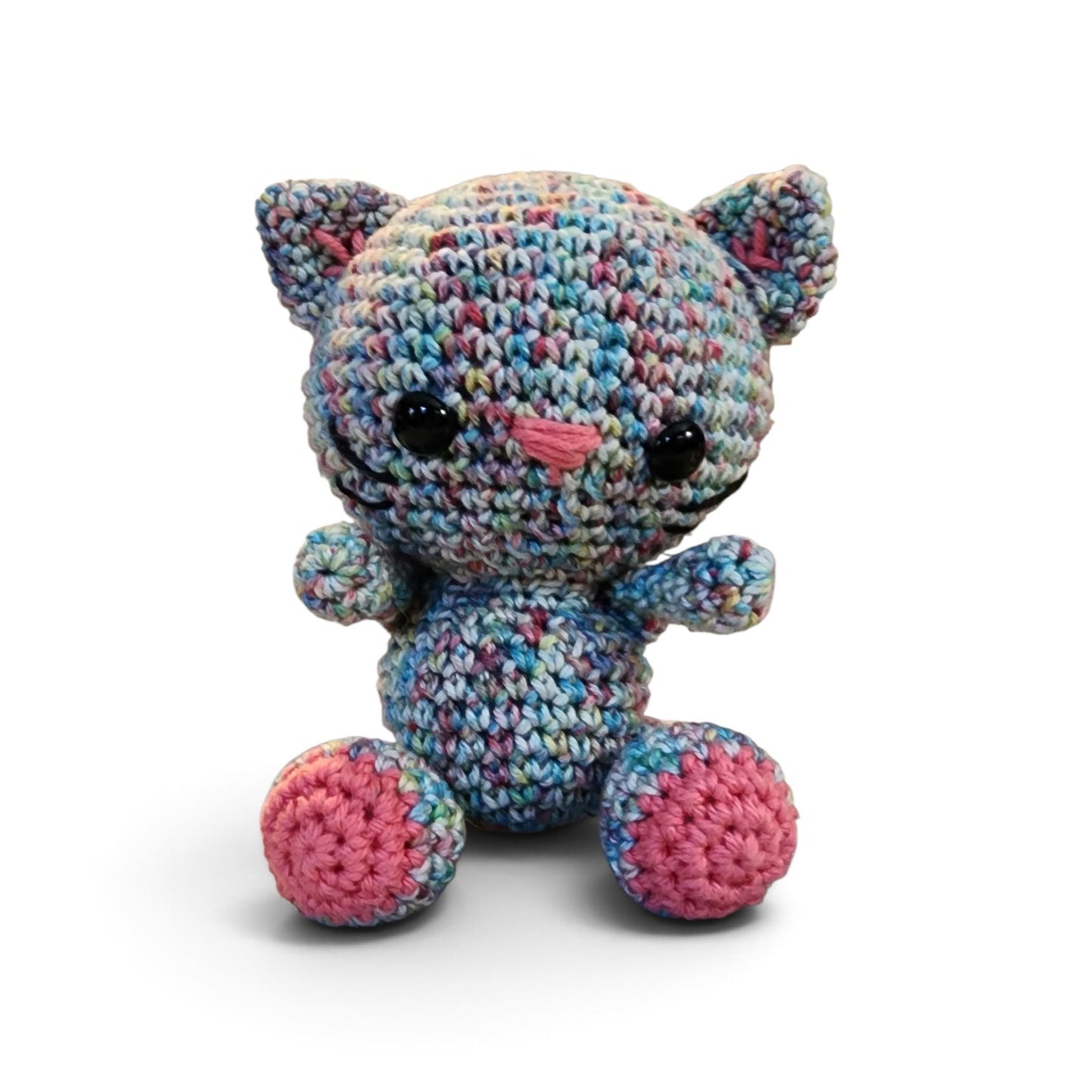 Cozy Crochet Kitty Teal Splash