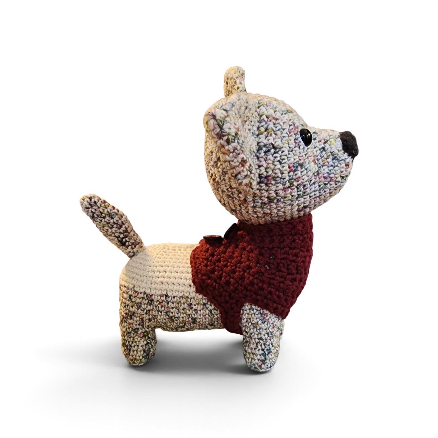 Adorable Crochet Chihuahua Handmade Two-Color Stuffed Dog