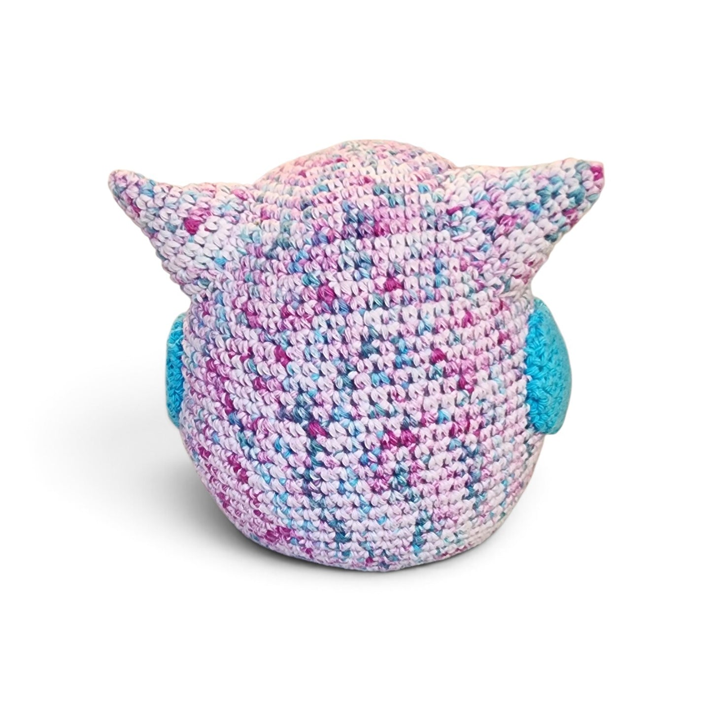 Comical Crochet Owl Handmade Colorful Stuffed Animal, Purple Symphony, Lavender