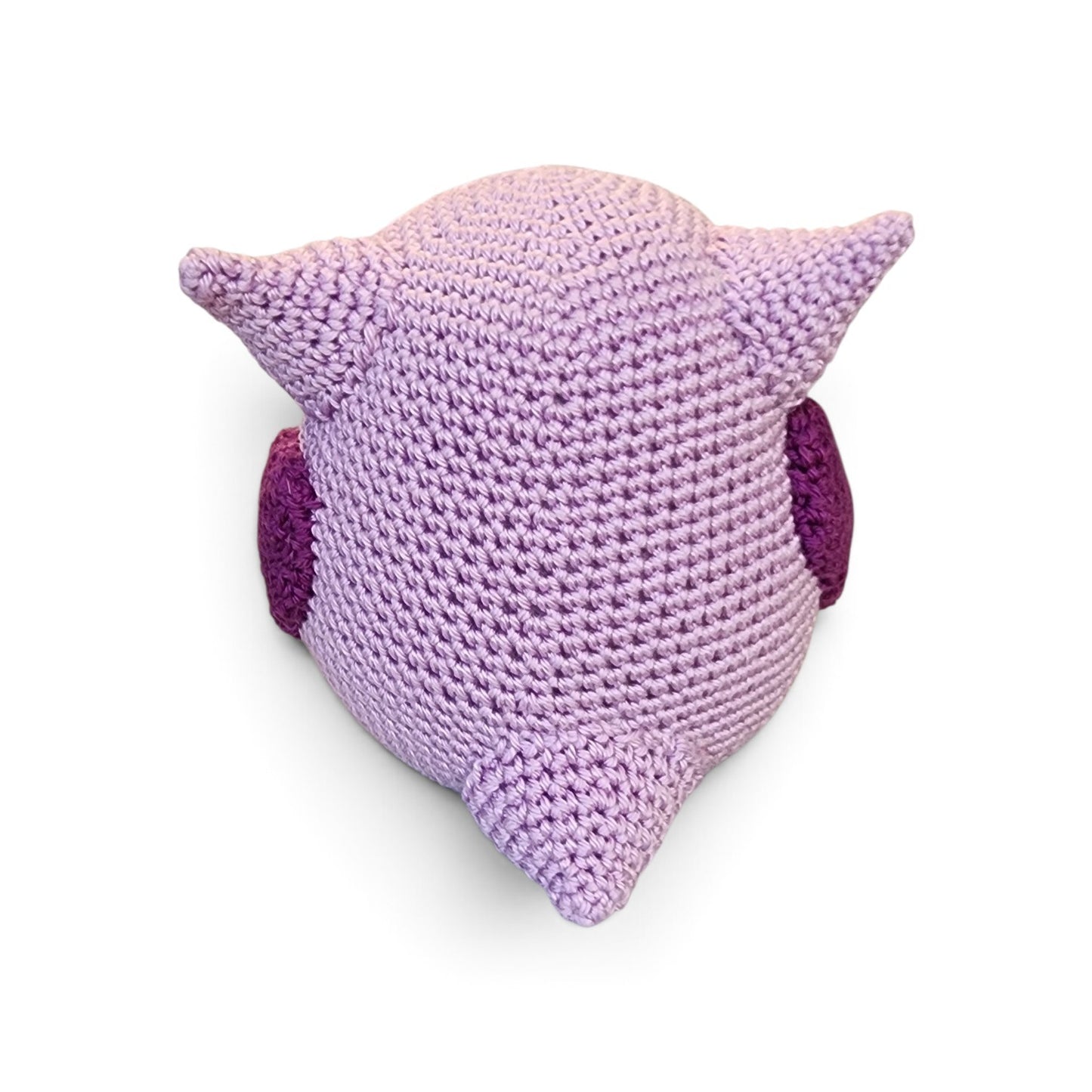 Comical Crochet Owl Handmade Colorful Stuffed Animal, Purple Symphony, Lavender