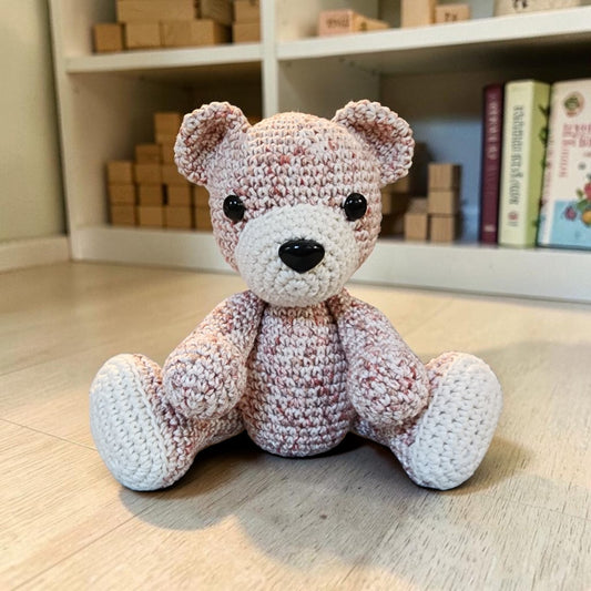 Adorable Handmade Cotton Crochet Teddy Bear with movable legs