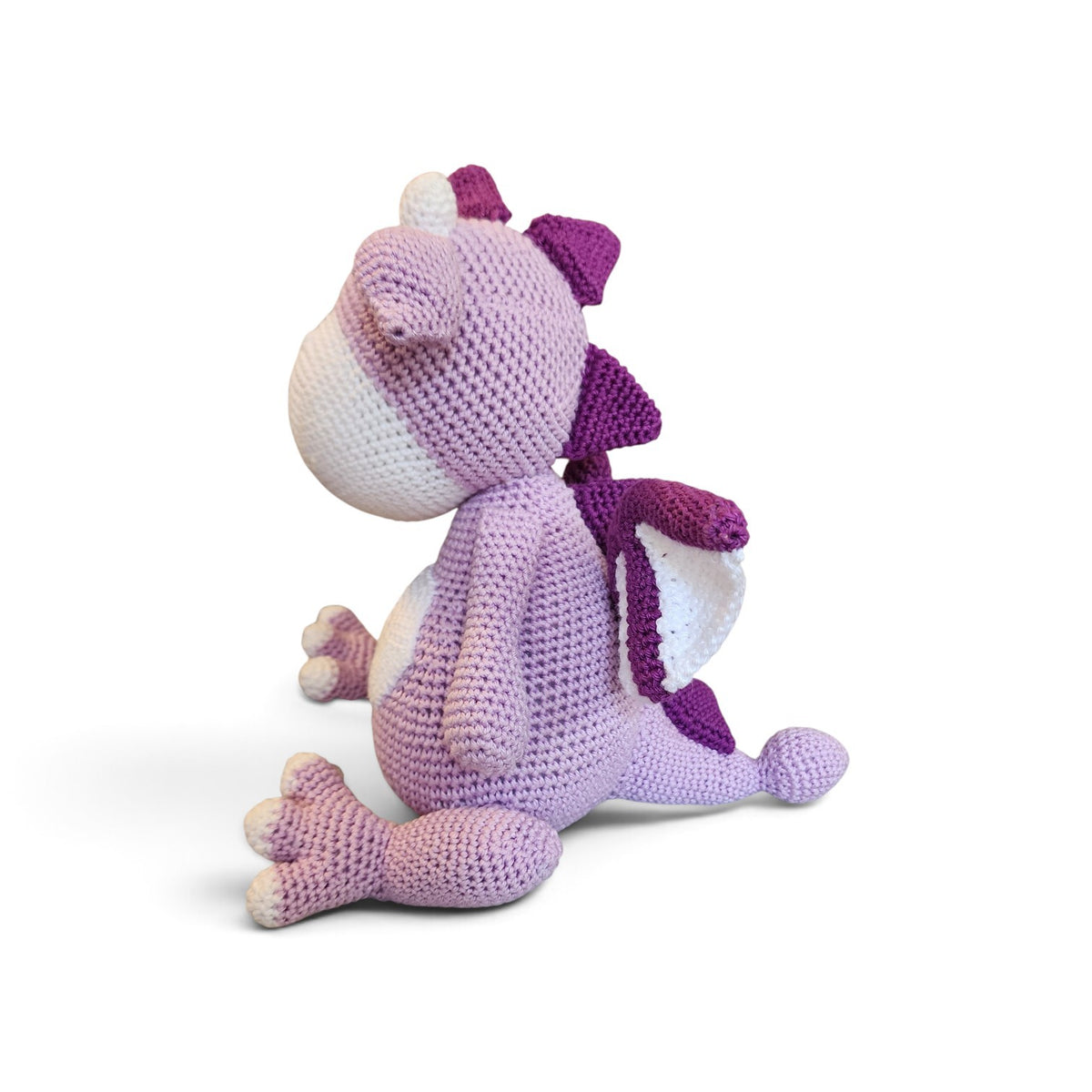 Happy Little Crochet Dragon in Purple Shades