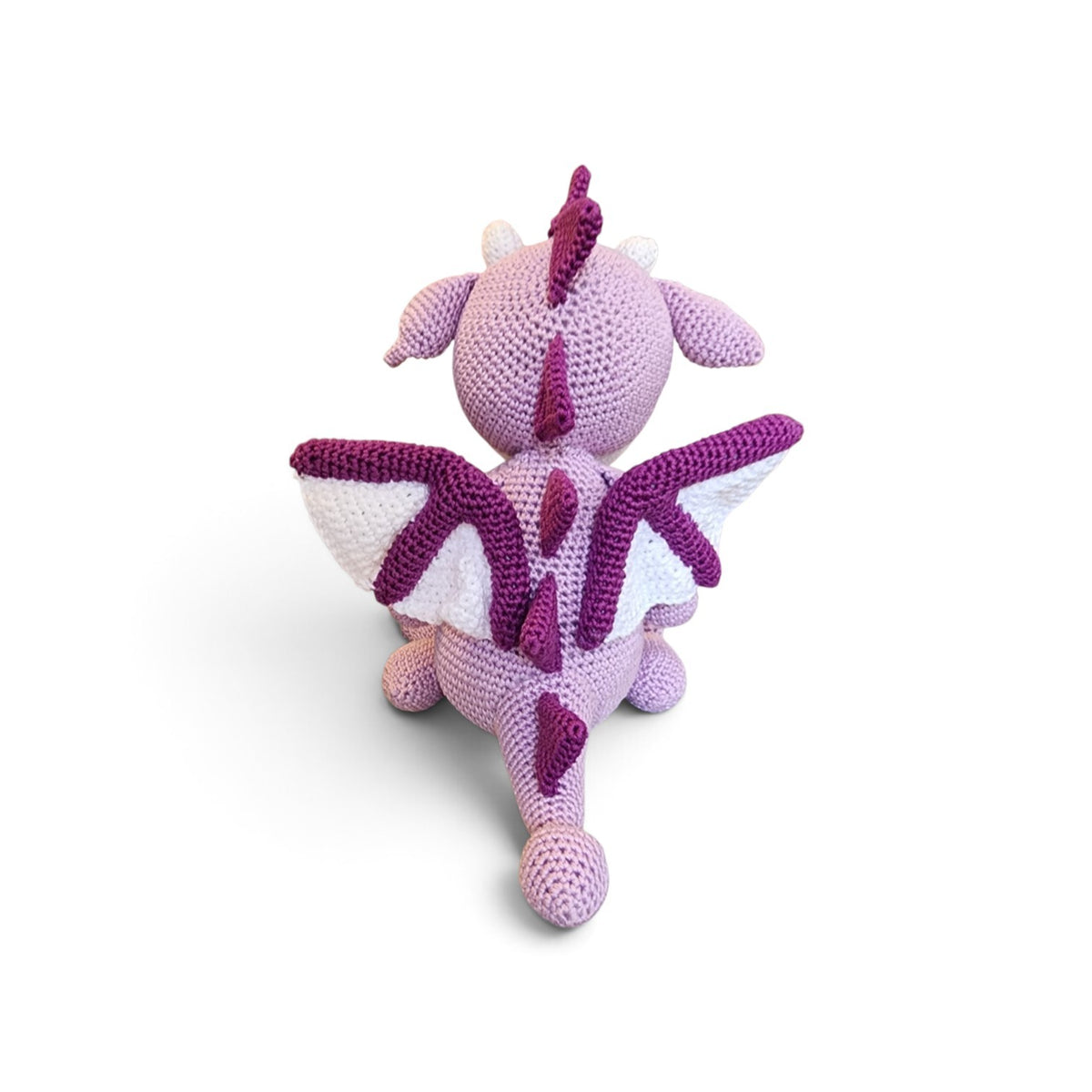 Happy Little Crochet Dragon in Purple Shades