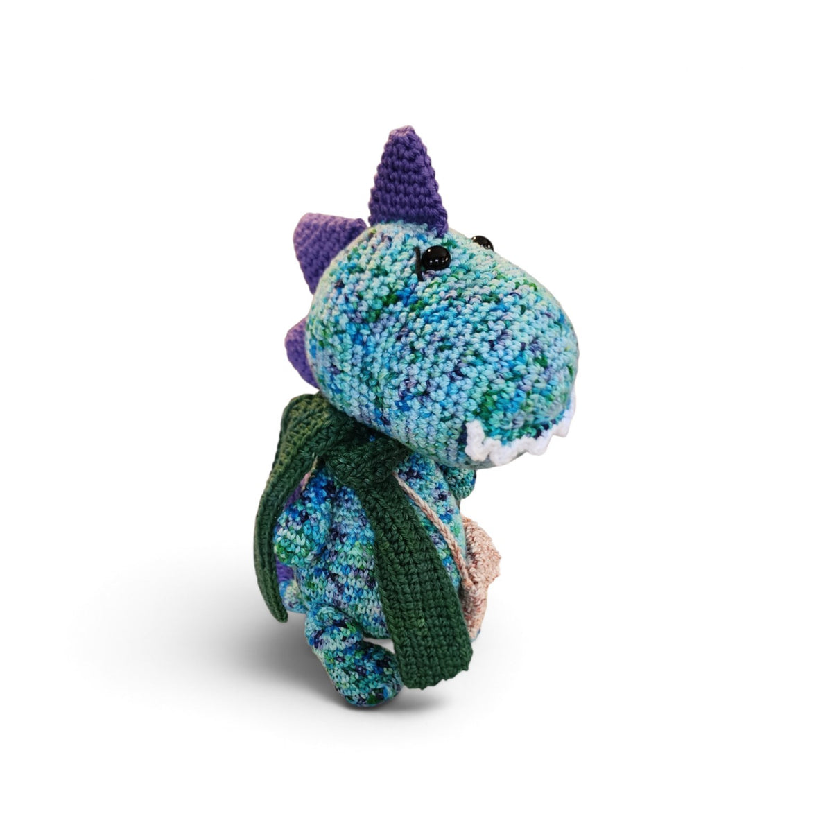 Handsome Traveling Dinosaur in Blue and Violet