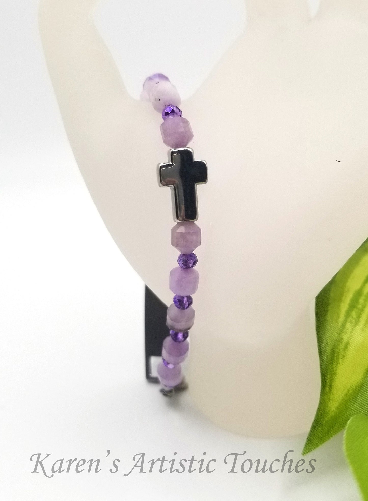 Violet Jade Gemstone Medical ID Alert Bracelet: Elegant Medical Alert Jewelry for Special Occasions