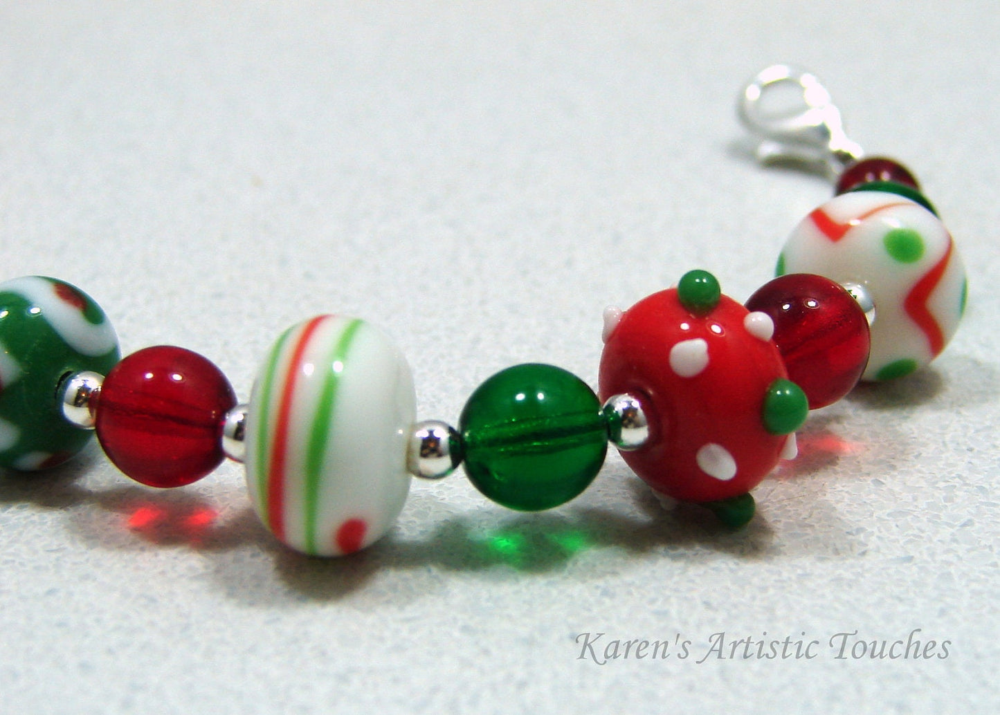 Festive Christmas Red and Green Medical ID Replacement Bracelet: Holiday-Themed Medical Alert Jewelry