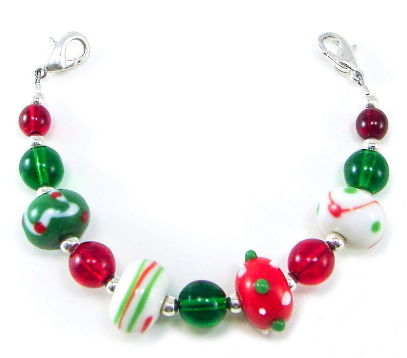 Festive Christmas Red and Green Medical ID Replacement Bracelet: Holiday-Themed Medical Alert Jewelry