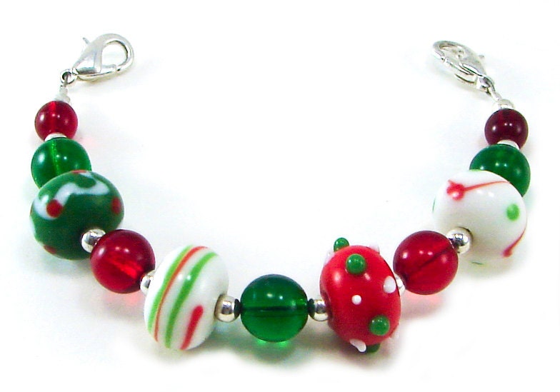 Festive Christmas Red and Green Medical ID Replacement Bracelet: Holiday-Themed Medical Alert Jewelry